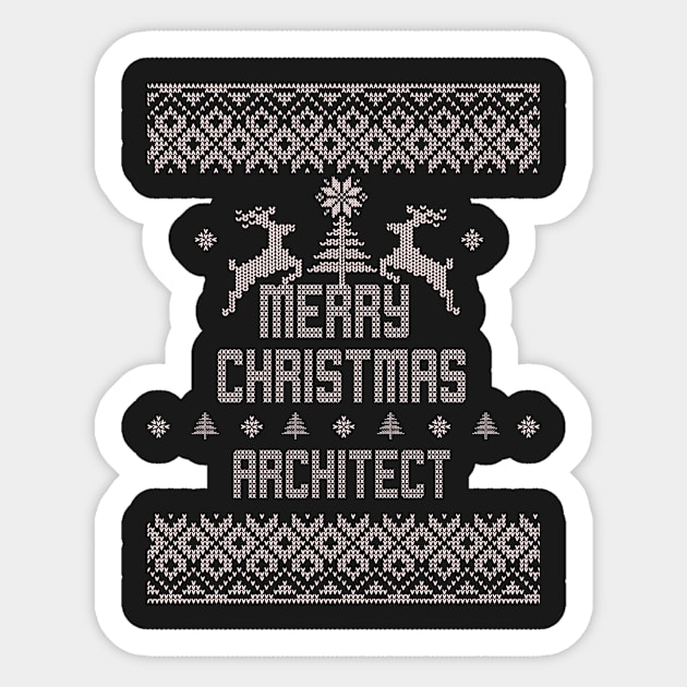 Merry Christmas ARCHITECT Sticker by ramiroxavier